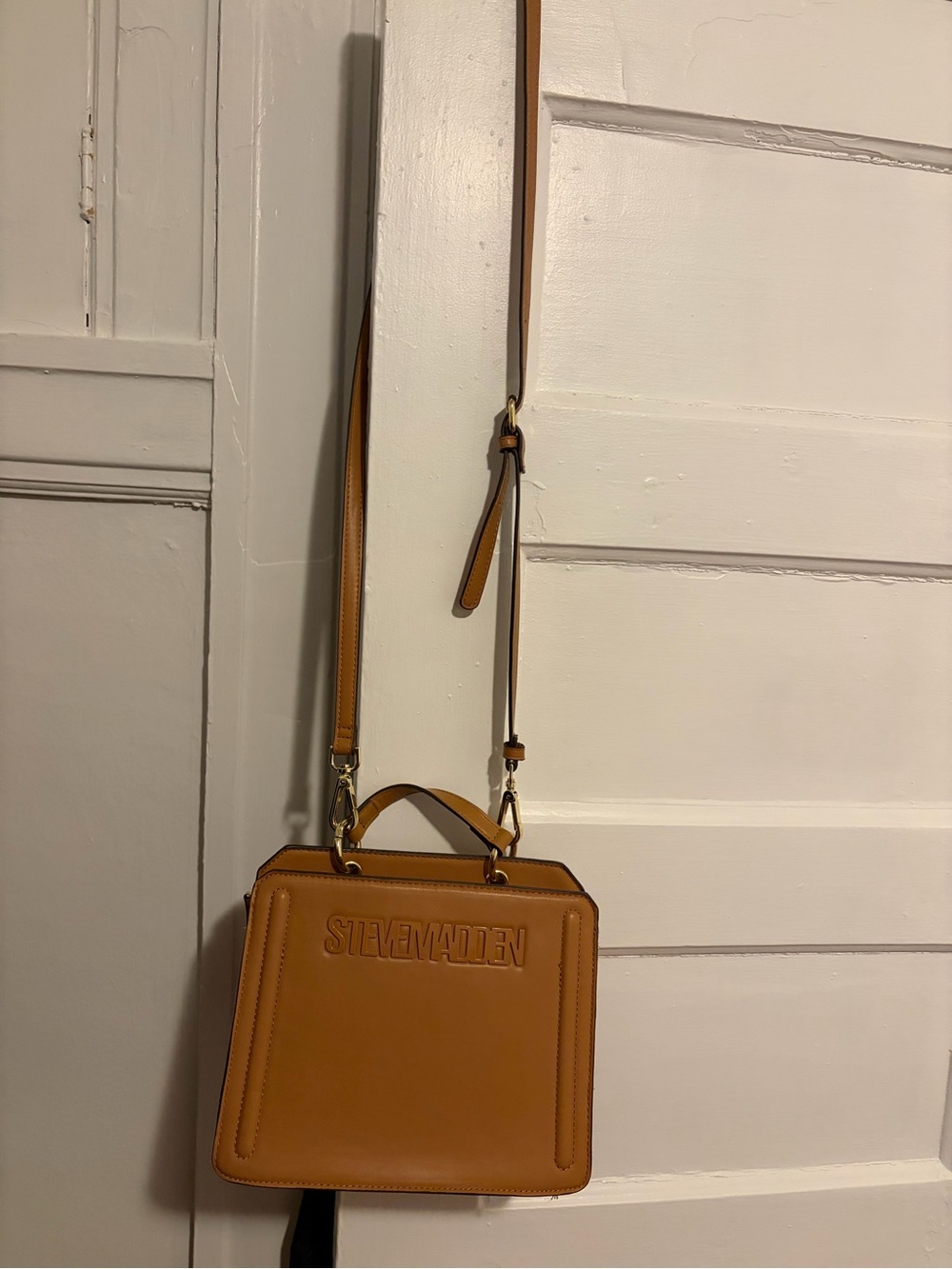 Steve Madden Cognac Leather Crossbody Bag